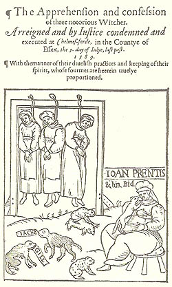 The apprehension and confession of three notorious witches. Arreigned and by iustice condemned and executed at Chelmes-forde, in the Countye of Essex