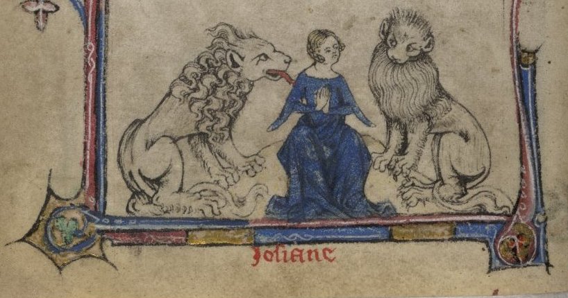  Yates-Thompson-13-f.-8v-Woman-and-lions 