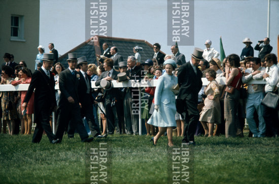 Elizabeth and Prince Phillip at Epsom Races 1974