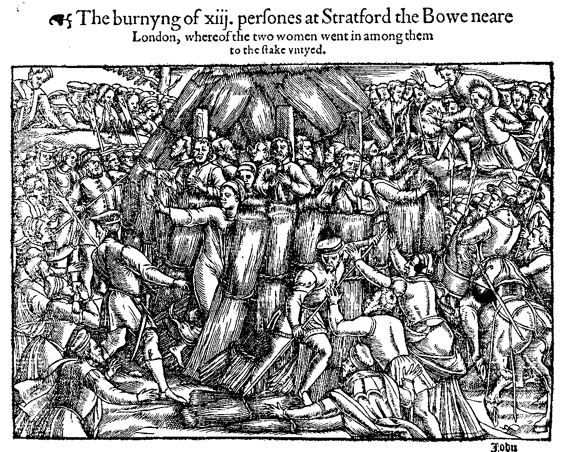 burning of 13 persons at stratford le bow 1556