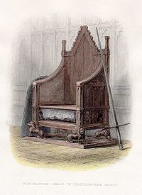 Coronation Seat with the Stone of Scone