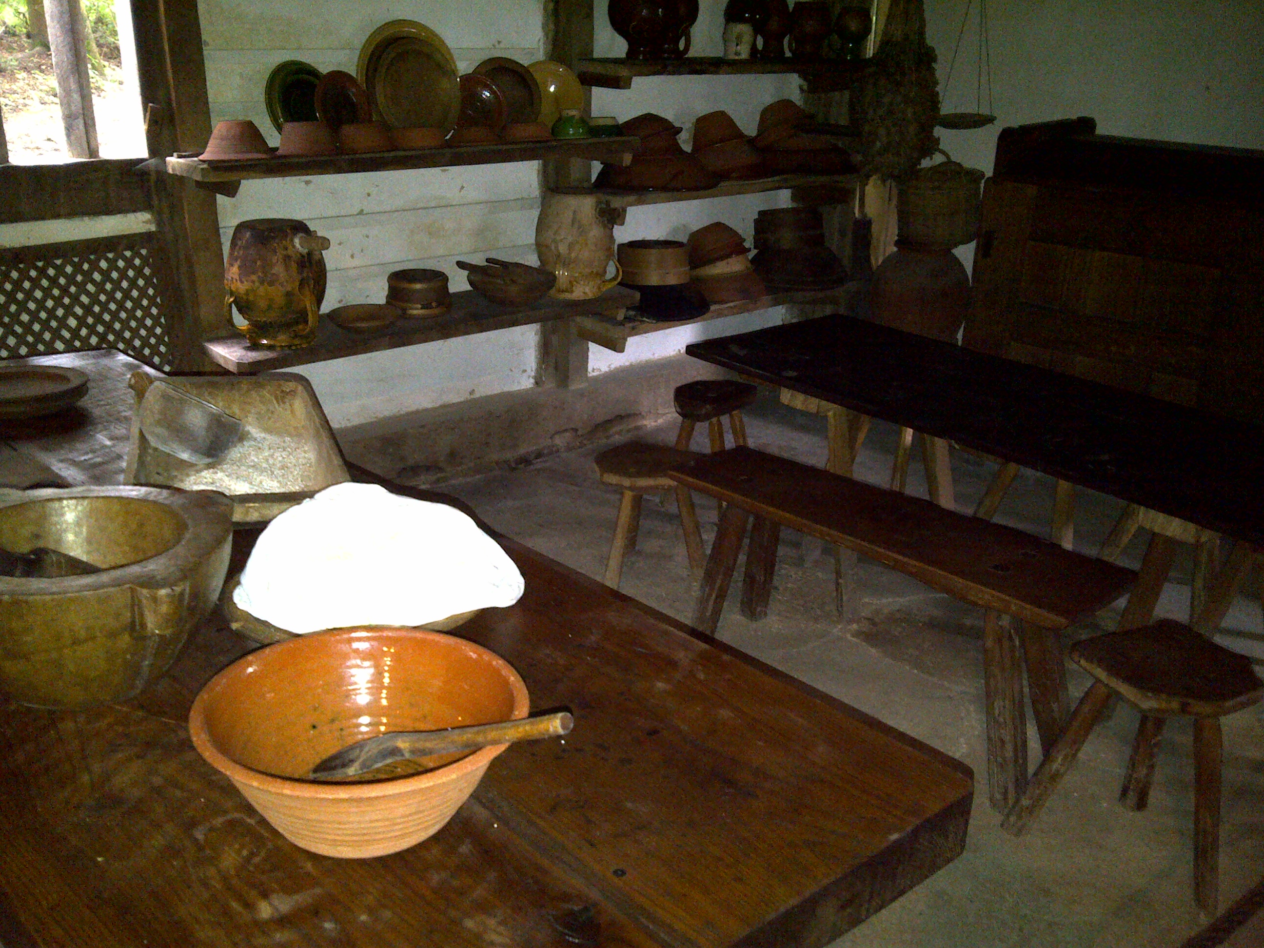 Inside the Wealden House from Chiddingstone - the kitchen area