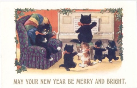 Inter Art Black Cats postcard