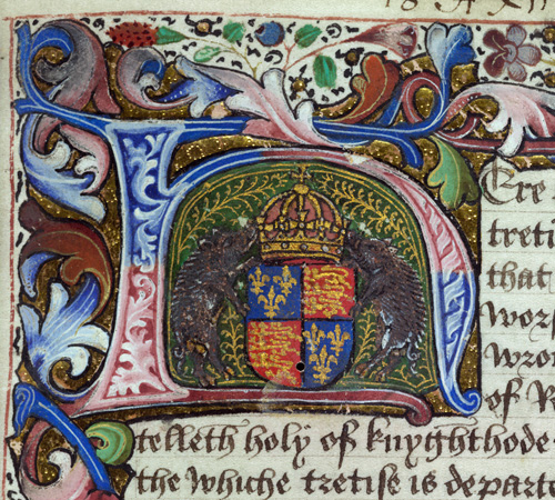 Royal 18 A XII f.1 Royal arms of England Richard III