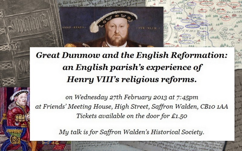 Great Dunmow and the Reformation